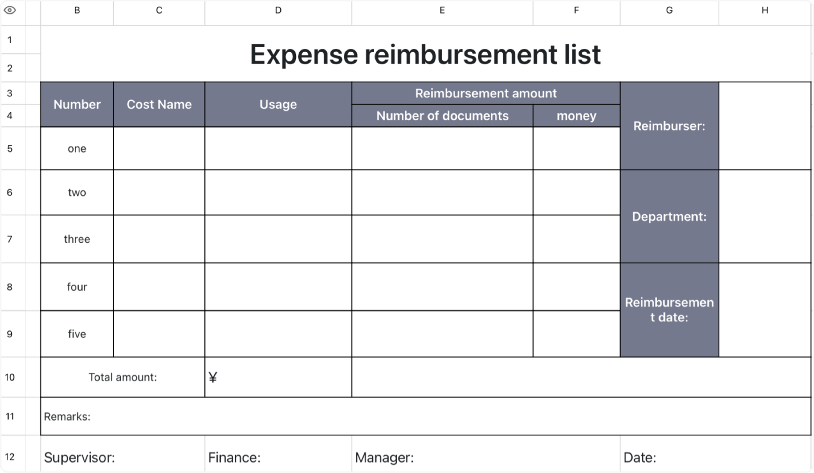 Expense claim list 2 1